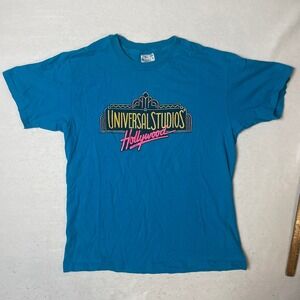 Vintage Universal Studios Hollywood‎ T-Shirt Teal Hanes Beefy-T Mens L